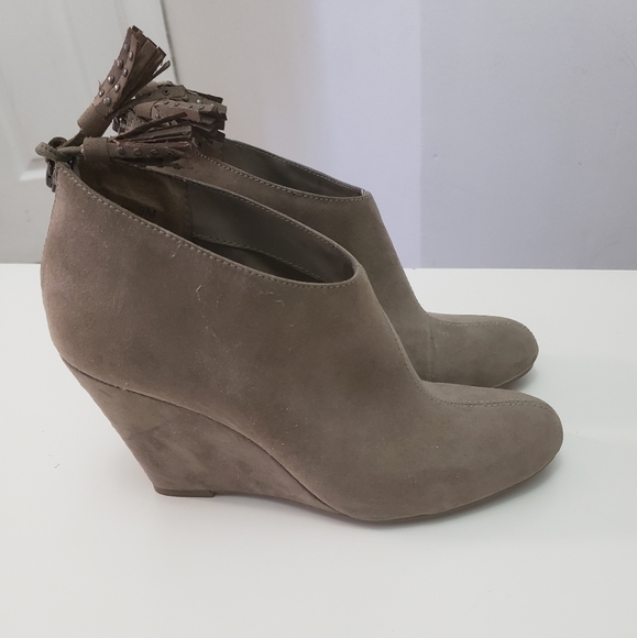 Anne Klein Shoes - Anne Klein iflex Women Suede Leather Wedge Boot